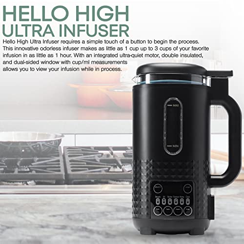Hello High - Ultra Infuser - All in One Decarboxylator, Butter Maker and Oil Infuser Machine, Best for Herbal Infusions, Gummy Maker Machine, Easily Infuse 1-3 Cups, Available with Butter Mold