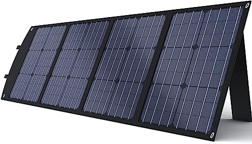 BALDR 120W Portable Solar Panel for Jackery/ECOFLOW/Flashfish/ROCKPALS Power Station Generator, Foldable Solar Cell Charger with USB Ports & PD Output for Camping, Off Grid Living. Black…