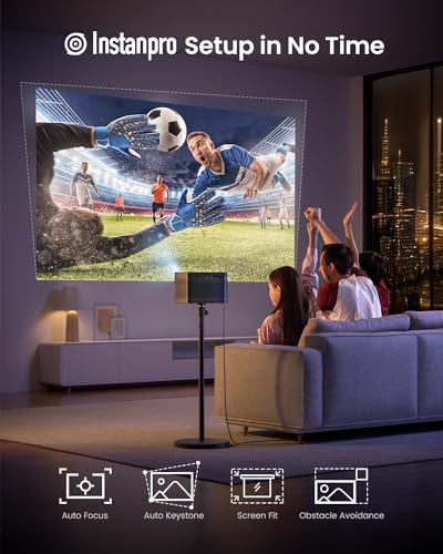 Dangbei DBOX02 4K Laser Projector GTV, 2450 ISO Lumens, Netflix Officially Licensed Home Theater Projector with WiFi and Bluetooth, HDR10+, 200-inch Picture, 2x12W DTS:X and Dolby Audio