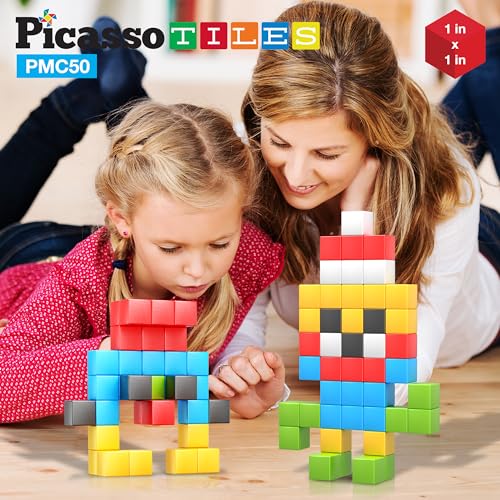 Picasso Cubes Magnetic Cube Puzzle 6-in-1 Vehicle Theme Pattern Magnet Brain Teaser Cubes Building Block 120 Pictures Toy Set Kids Ages 3 & Up Preschool Children Promotes Problem PMC24