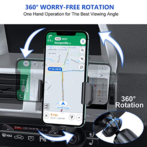 Miracase Upgraded-2nd Generation Universal Phone Holder for Car, Air Vent Car Mount Compatible with iPhone 14 Series/14 Pro Max/13 Series/12 Series/11 and All Phones, Black