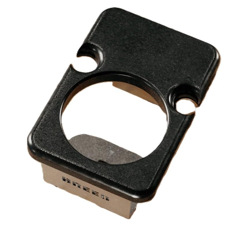 Breeo OutRig Cupholder - Outdoor Drink Holder for Camping Chairs - Black Poly Lumber & Stainless Steel - USA Made for Campfire & Fire Pit Use - Weather Resistant, Universal Attachment, Handmade