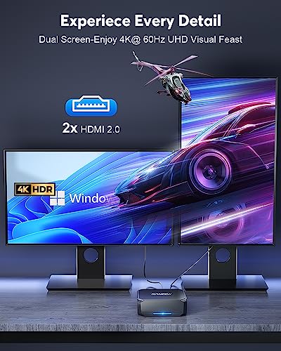 KAMRUI AK2 Plus Mini PC, 12th Gen N100 Processor (up to 3.4GHz) Mini Desktop Computers, 16GB DDR4 RAM 1TB M.2 NVME SSD Micro PC，Support Dual HDMI 4K UHD/WiFi5/BT4.2 for Home School Office.