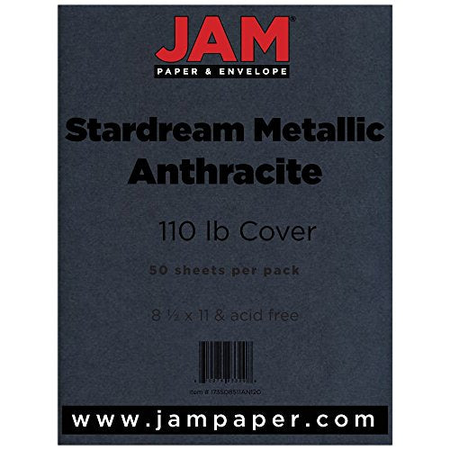 JAM PAPER Metallic 110lb Cardstock - 8.5 x 11 Coverstock - 298 gsm - Gold Stardream Metallic - 50 Sheets/Pack