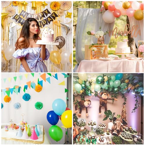 Photo Backdrop Stand, 10x6.5 ft Background Stand for Photoshoot, Hemmotop Adjustable Backdrops Stand for Parties, Photography, Photo Booth, Projector Screen
