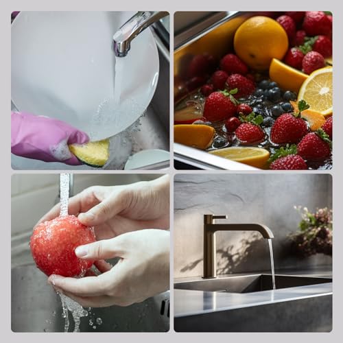 Hibbent 2 Pack Universal 3 in 1 Kitchen Sink Drain Strainer with Sink Stopper, Stainless Steel Wrapped Shell, SUS304 Anti-Clogging Basket Strainer, Fit for US Standard 3-1/2" Drain, Stainless Steel
