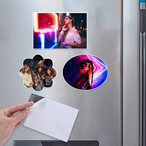 DIYMAG Magnetic Adhesive Sheets, |4" x 6"|, 10 Pack Cuttable, Flexible magnet sheets with adhesive for Crafts, Photos, Easy Peel and Stick