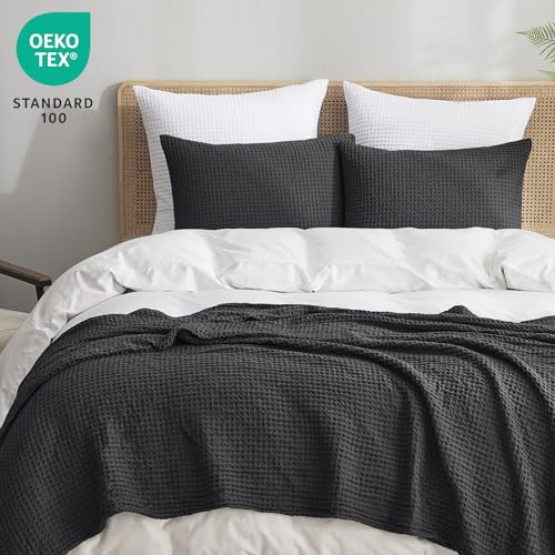 PHF Ultra Soft Waffle Body Pillowcase, Sage Green, 20" x 54", Polyester, Breathable, Skin-Friendly, Zipper Closure