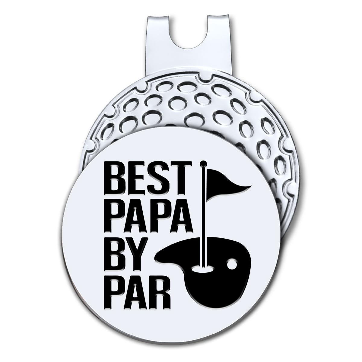 Hafhue Best Papa by Par Golf Ball Marker with Magnetic Hat Clip, Funny Golf Accessories and Golf Gifts for Men Dad Grandpa, Birthday for Golf Fan Golfer Golf Lovers