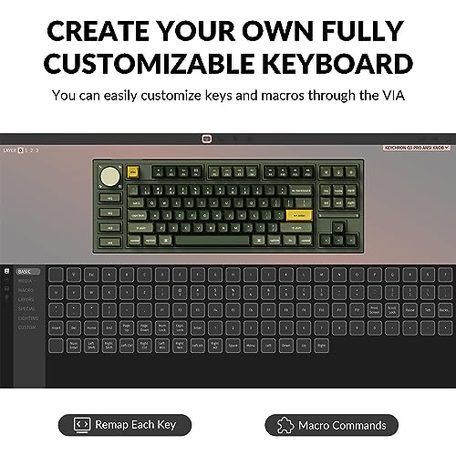 Keychron Q3 Pro SE Wireless Custom Mechanical Keyboard, Full Aluminum QMK Programmable TKL Layout Bluetooth/Wired RGB with Hot-swappable Keychron K Pro Red Switch Compatible with Mac Windows Linux