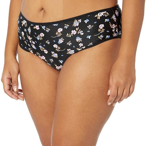 AVENUE Women's Plus Size Brief Micro HC PRT, Cobalt SPOT