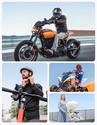 Viccux Motorcycle Phone Mount, Upgrade [Never Fall Off] [0 Shake] Bike Phone Mount, [3s Put & Take] 360° Rotatable Phone Holder for Motorcycle Bike Bicycle Scooter Compatible with Cellphones 4.7-6.8”
