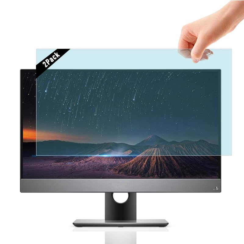 [2 Pack] 27 inch Removable Anti-Glare Blue Light Screen Protector for 16:9 Computer Monitor Display - Eye Protection Reduce Eye Fatigue and Eye Strain - LED PC Anti-UV Eye Protection Filter Film -