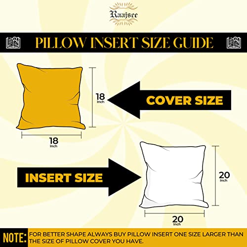 raajsee 16x16 Pillow Inserts Set of 2, Firm nd Fluffy Down Alternative Throw Pillows for Couch, Pillow Stuffing for Couch Sham Filler, Sofa Pillow from 16x16, Throw Pillow Inserts 16 x 16
