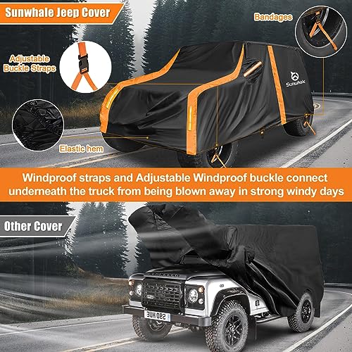 Sunwhale Sedan Car Cover Waterproof All Weather Protection Full Car Covers Dustproof Snowproof UV Protection Windproof Outdoor Indoor Universal Fit for Sedan