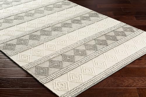 Mark&Day Wool Rugs, 9x12 Colville Cottage White Area Rug, White Carpet for Living Room, Bedroom or Kitchen (9' x 12')