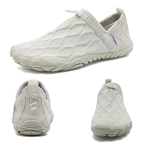 WateLves Barefoot Water Shoes Women Men Minimalist Comfortable Walking Shoes Beach Outdoor Running Sneakers (Black,45)