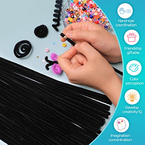 Iooleem 200pcs Light Blue Pipe Cleaners, Chenille Stems, Pipe Cleaners for Crafts, Pipe Cleaner Crafts, Art and Craft Supplies.