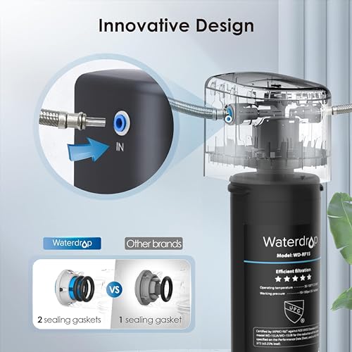 Waterdrop 15UA Under Sink Water Filter System, Reduces Lead, Chlorine, Bad Taste & Odor, Under Counter Water Filter Direct Connect to Kitchen Faucet, NSF/ANSI 42 Certified, 16000 Gallons, USA Tech