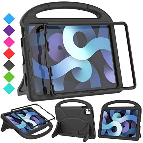 SUPLIK Kids Case for iPad Air 5th/4th Generation (10.9 inch,2022/2020), Built with Screen Protector, iPad Air 5 Kidproof Case with Handle Stand for Apple iPad Air Gen 4/5&Pro 11 Old Version, Black