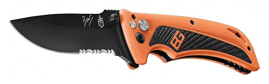 Folding Knife, Drop Point, 3In, Orange