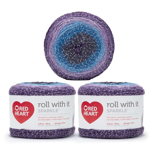 Red Heart Roll with it Melange Show Time