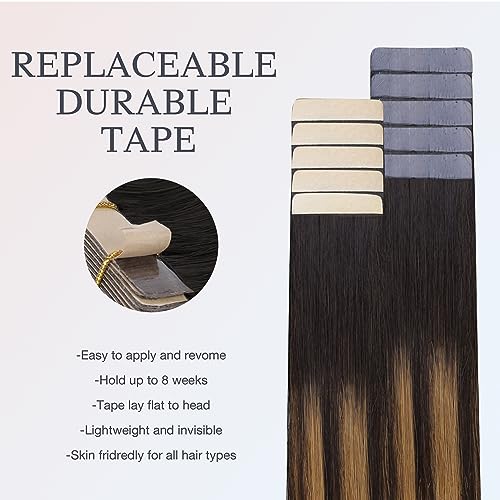 DOORES Tape in Hair Extensions Remy Hair, Bleach Blonde 26 Inch 20pcs 60g, Real Human Hair Extensions Tape in Seamless Straight Remy Skin Weft Hair Extensions