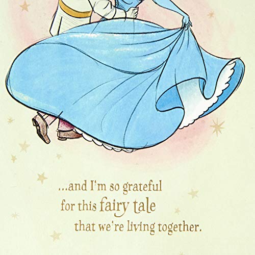 Hallmark Disney Valentines Day Card for Husband, Wife, Boyfriend, Girlfriend (Our Fairy Tale) Anniversary Card, Love Card