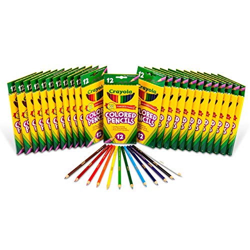 Crayola Bulk Colored Pencils for Kids (24pk), Bulk School Supplies For Teachers, Back to School Classroom Supplies, 12 Colors [Amazon Exclusive]