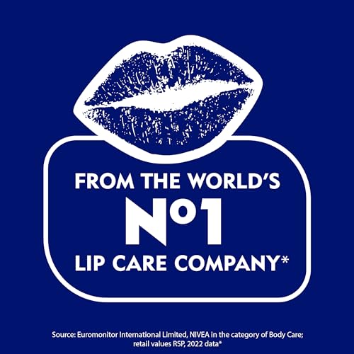 NIVEA Lip Care, Fruity Tinted Lip Balm Variety Pack, Galentine's Day Gifts for Her, With Cherry, Strawberry, Blackberry and Watermelon Flavors, 0.17 Oz Stick, Pack of 4