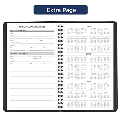 AT-A-GLANCE 2024 Weekly Appointment Book Planner, 5" x 8", Small, 12 Months, Black (700750524)