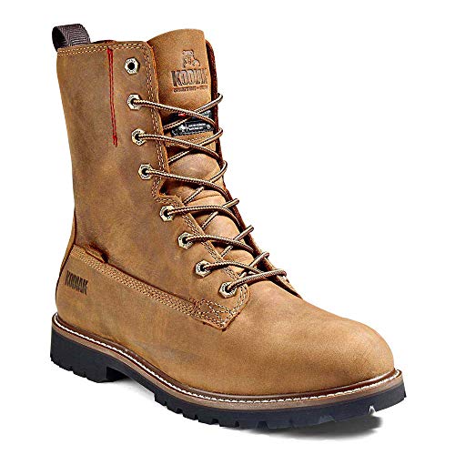 Kodiak Men's 8-Inch McKinney Soft Toe Waterproof Industrial Boot, Brown, 15 Wide