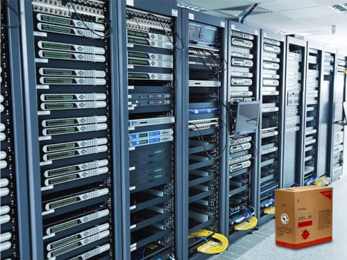 Monoprice 1000FT 24AWG Cat5e 350MHz UTP Solid, Riser Rated (CMR), Bulk Ethernet Bare Copper Cable - Black