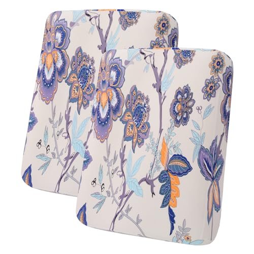 hyha Printed Couch Cushion Covers, Floral Magic Sofa Covers Washable for 3 Cushion Couch, Stretch Pattern Sofa Slipcovers with Elastic Bottom(Large, Lemon)