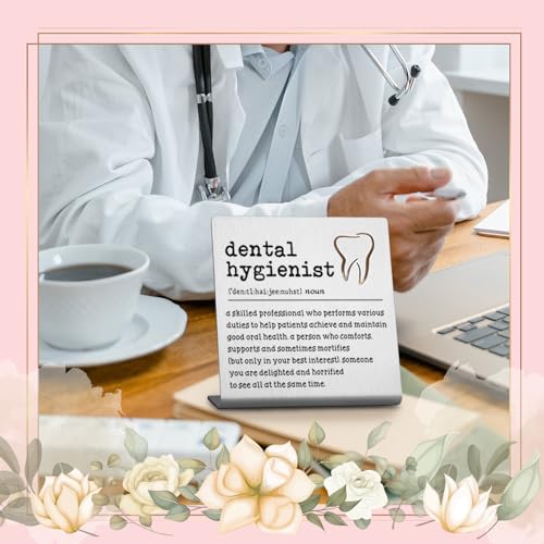 Dental Hygienist Definition Gifts, Dental Hygienist Office Decorations, Future Dental Hygienist Graduation Gifts, Dental Hygienist Gifts for Women, Men, Plaque Decorative Signs ZOD4