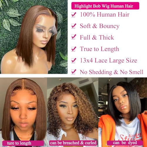UTIDE 613 Blonde Bob Wig Human Hair Short Wigs Human Hair 8 Inch 613 Lace Front Wig Human Hair Pre Plucked 13x4 Frontal Wigs For Black Women 150 Density Hd Lace Wig