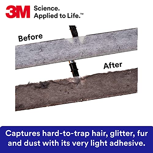 3M Easy Trap Sweep and Dust Sheets, 1 Roll of 60 5" x 6" Sheets, Disposable Easy Sweep Floor Duster, Picks Up 8x More Dirt, Dust, Sand, Hair, Works on Dry or Wet Surfaces, Hardwood Floors, 59032W