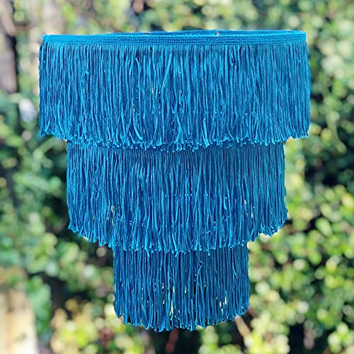 Trims By The Yard 12" Chainette Fringe Trim, Polyester-Made Decorative Fringe Trim, for Costumes, Home Decor, and Party Decorations, Durable Fringes, 5-Yard Cut, Yellow