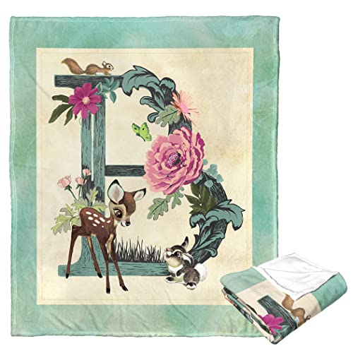 Northwest Bambi Silk Touch Throw Blanket, 50" x 60", B is for Bambi