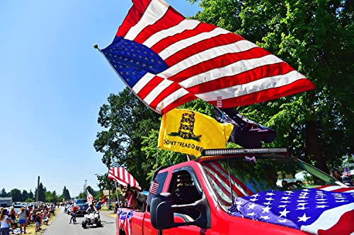 ROTERDON American Flag 2x3 FT Outdoor - Made in USA, USA Heavy Duty 420D Nylon US Flags for Outside, Luxury Embroidered Stars, Sewn Stripes and Brass Grommets