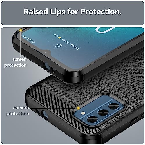 Osophter for Nokia C300 Case: with 2pcs Screen Protector Shock-Absorption Flexible TPU Rubber Protective Cover for Nokia C300(Black)