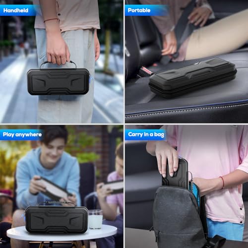 FYOUNG Accessories Bundle for Playstation Portal, Carrying Case and Hard PC Clear Cover Case with Tempered Glass Screen Protector, Protective Case and Hard Shell Portable Travel Handbag for PS5 Portal