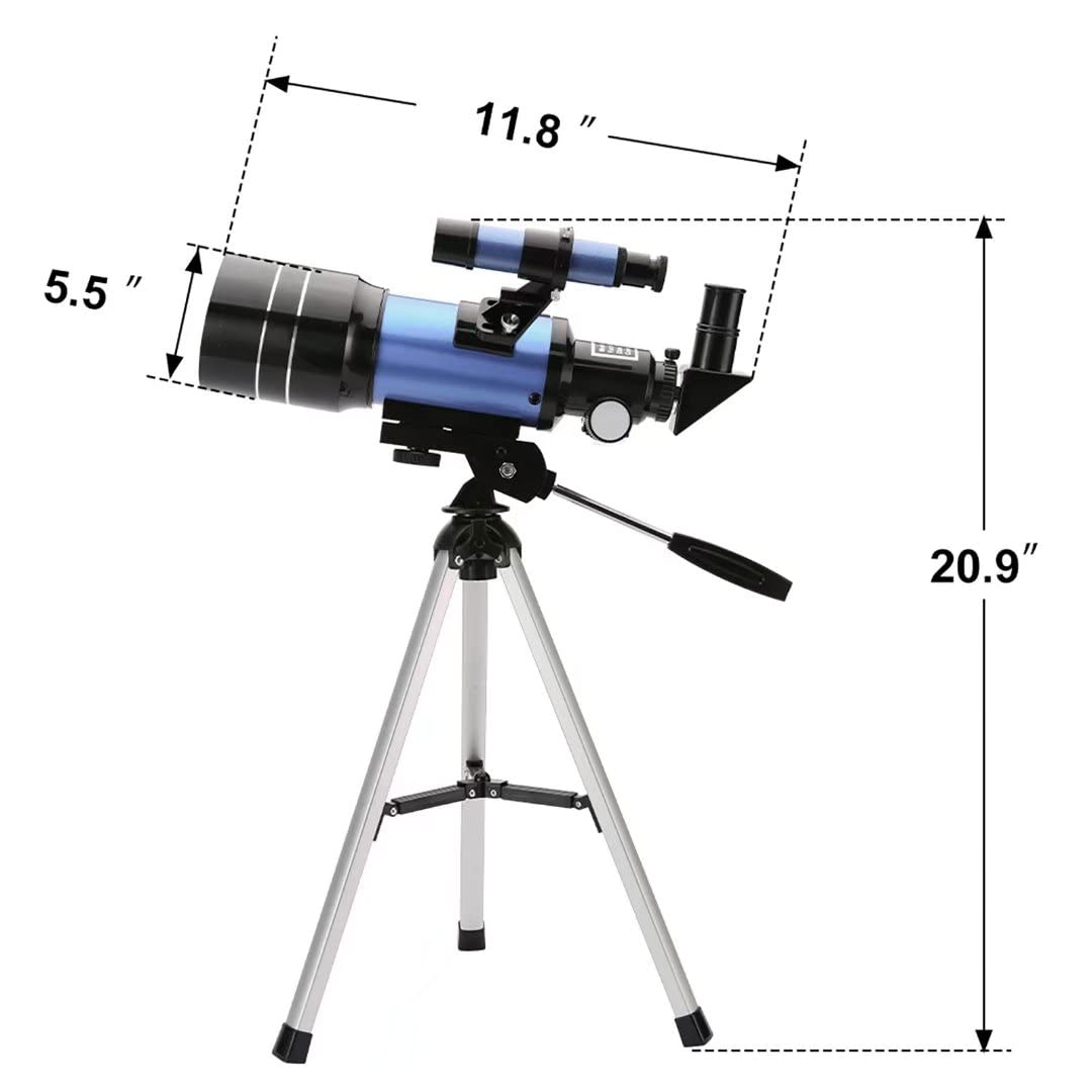 ToyerBee Telescope for Adults & Kids, 70mm Aperture (15X-150X) Portable Refractor Telescopes for Astronomy Beginners, 300mm Professional Travel Telescope with A Phone Adapter& A Wireless Remote