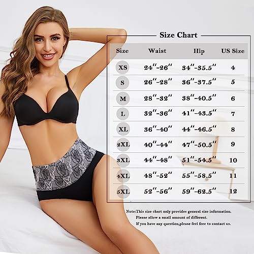 MEIDAYAI 8 Pack Women's Underwear Cotton Underwear Pack High Waist Tummy Control C Section Recovery Full Coverage Briefs in Plus Size