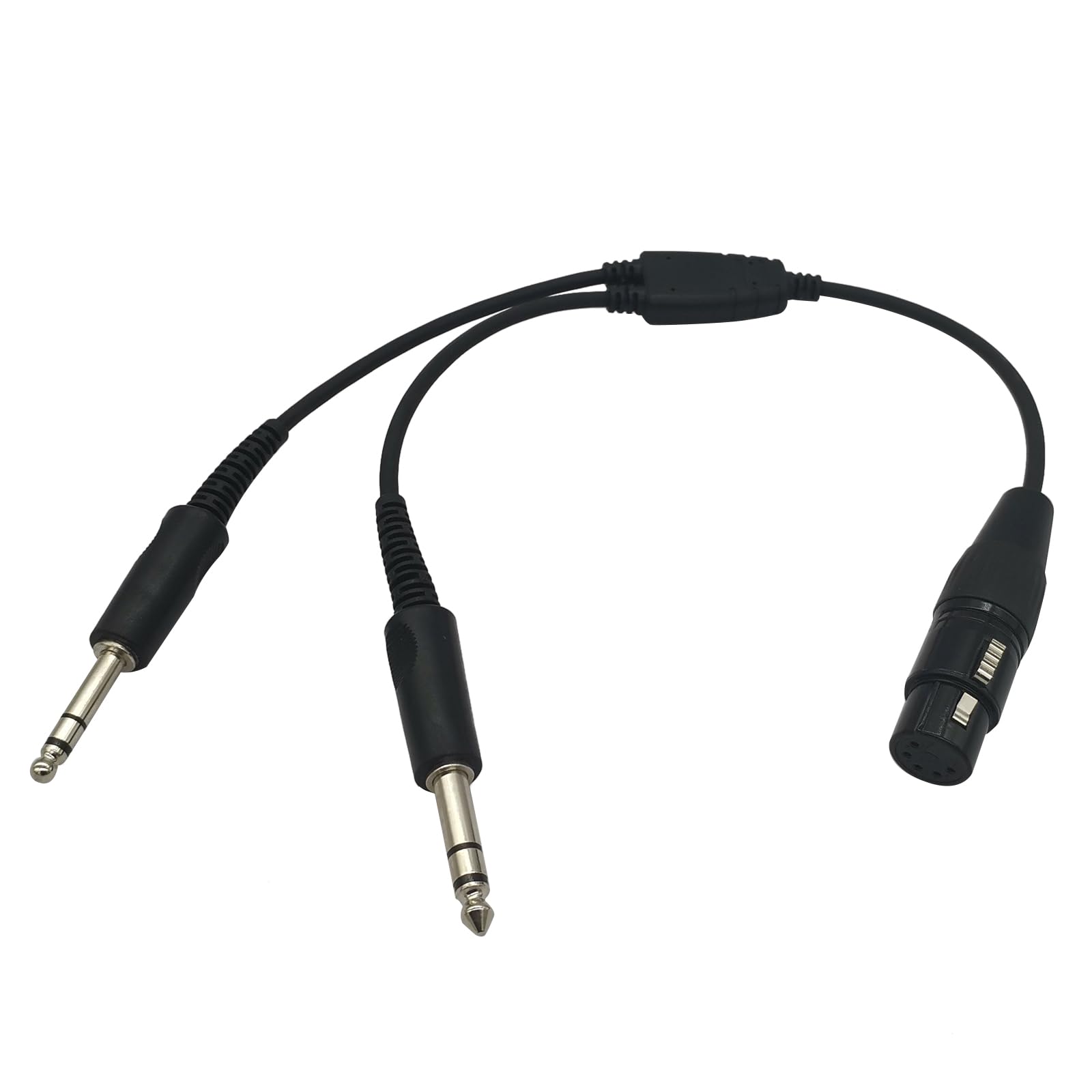stdgove 5 Pin XLR Connector Dual Twin Plug Male U174 Adapter for Airbus Headset Headphone