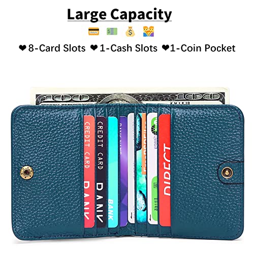 SENDEFN Small Wallet for Women with Coin Pouch Leather RFID Blocking Bifold Credit Card Holder Mini Wallet for Ladies Teen Girls Travel