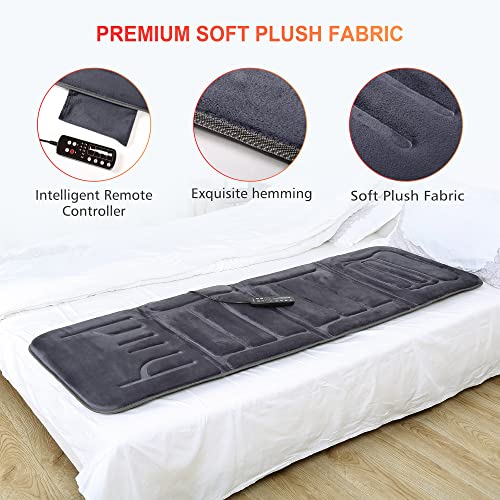 COMFIER Massage Mat Full Body,Massage Pad with 10 Vibration Motors,Back Massager Pad with Heat,Christmas Gifts for Men Women Mom Dad