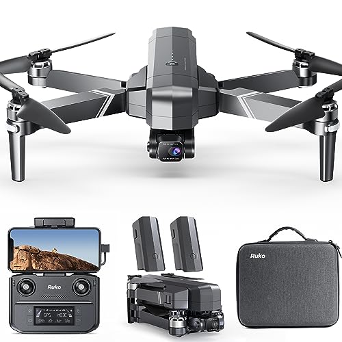 Ruko F11GIM2 Drones with Camera for Adults 4K, 64Mins Flight Time, 2-Axis Gimbal & EIS Anti-shake, 2Miles Video Digital Transmission, GPS Auto-return Professional Quadcopter, Level 6 Wind Resistance