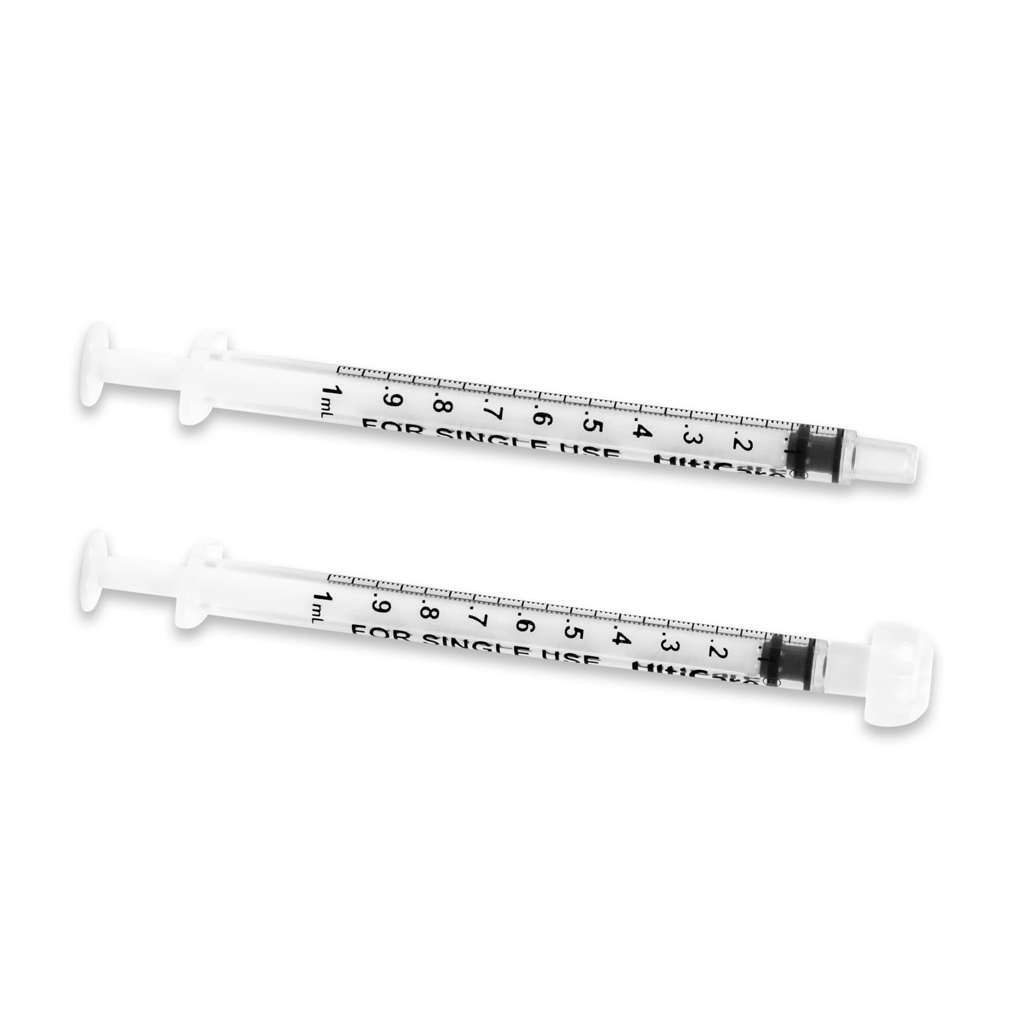 UltiCare 1mL Oral Syringe – Uses Include Oral Administration of Medicine for Infants, Toddlers and Small Pets, and Small HH Projects. Oral Tip with Cap, Sterile Individually Wrapped, 100 Count