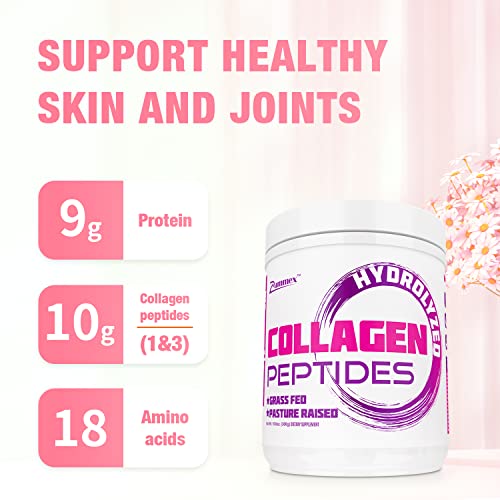 Zammex Premium Collagen Peptides Powder,Hydrolyzed Collagen Peptide for Women Men,Support for Hair Skin Nails, Joints Health,Grass Fed,Non-GMO,Keto Friendly,Gluten-Free,Easy to Digest,30 Servings